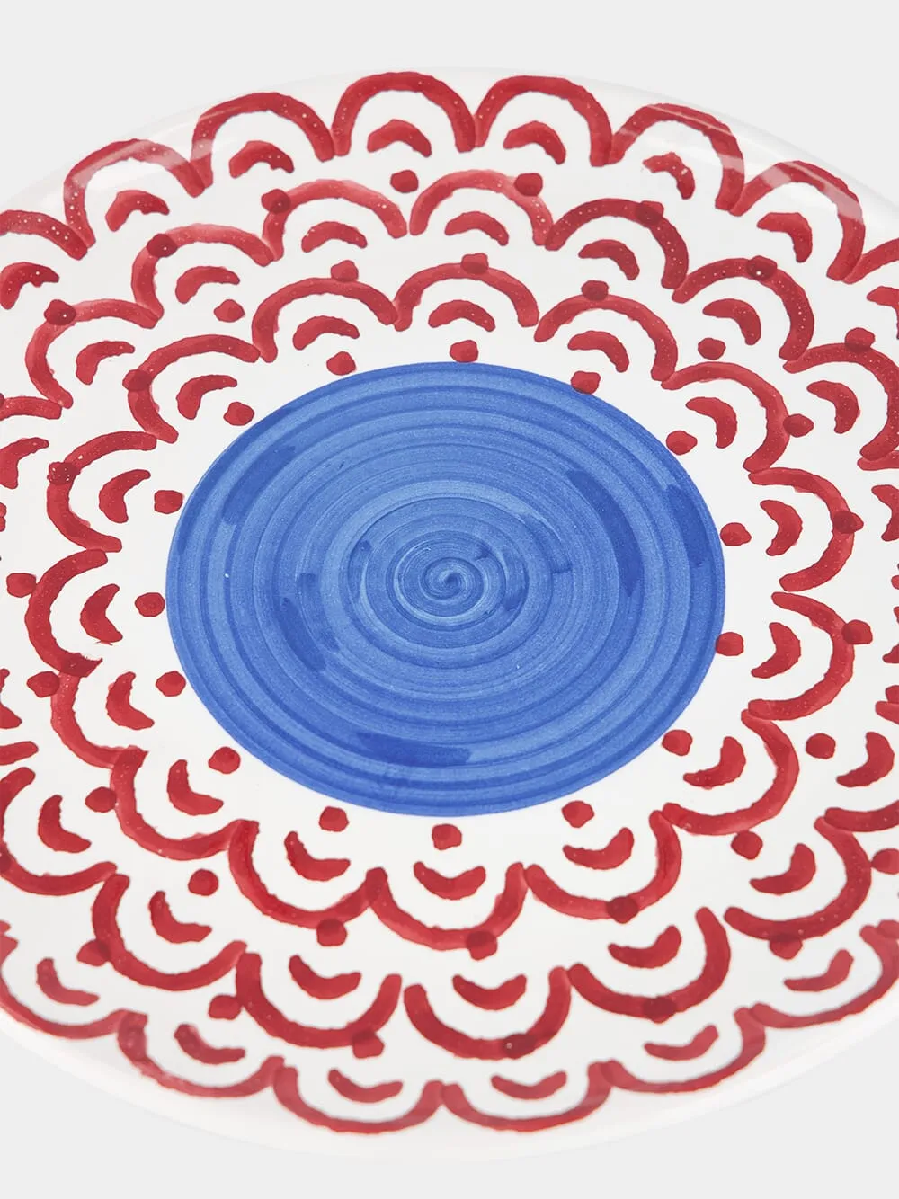Red Sicily Handpainted Dinner Plate