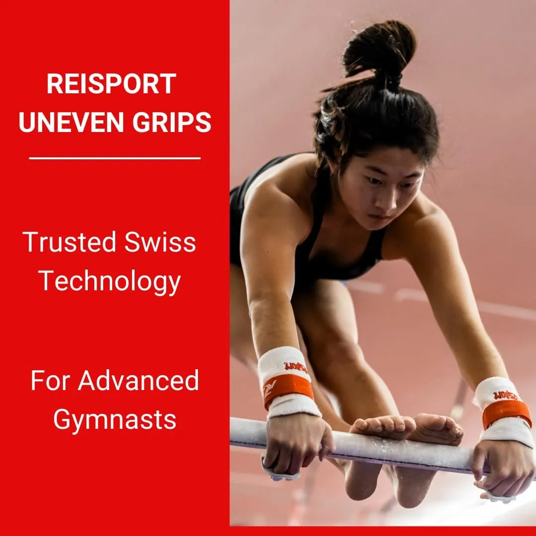 Reisport Uneven Bar Gymnastics Grips for Women - Premium Leather Hand Grips for Gymnastics Bars - Gymnastics Equipment & Accessories for Advanced Gymnasts