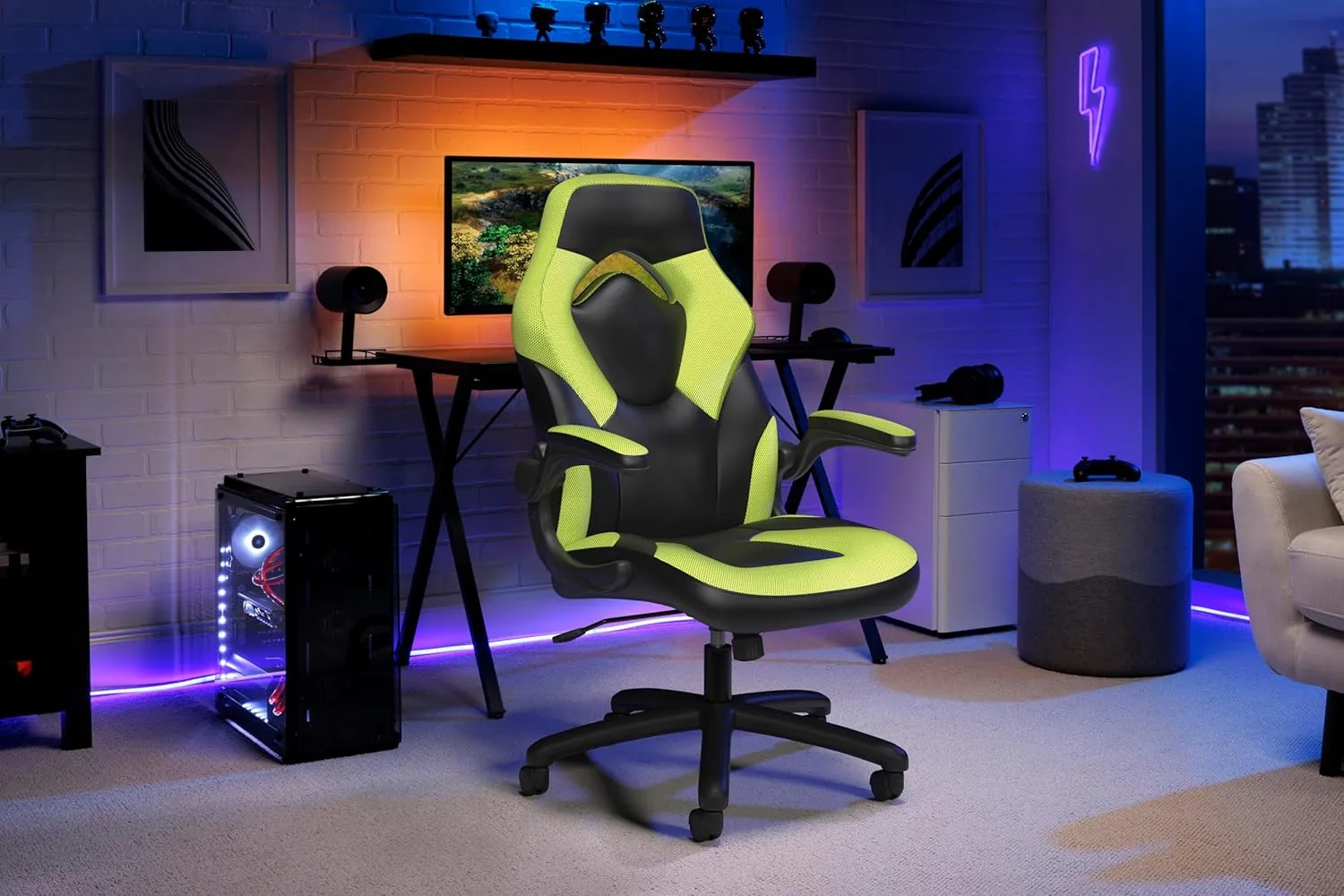 RESPAWN 3085 Gamіng Chair - Gamer ϲhair and Computer ϲhair, gamіng ϲhairs, Office ϲhair with Integrated Headrest, gamіng ϲhair for Adults, Office Chairs Adjustable Tilt Tension & Tilt Lock - Green