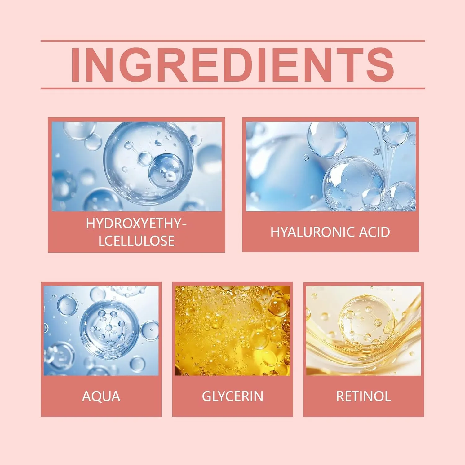 Retinol Facial Serum Capsules - 30 Count Anti-Aging & Hydrating Capsules with Hyaluronic Acid, Travel-Sized Blemish Care for Women Firming Skin (3)