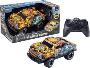 Revell Ghost Driver Remote Control Toy Car for Kids Light Up Toy 2.4GHz RC Cars Truck Gifts for 6 7 8 9 10 Years Old Boys Girls, Orange