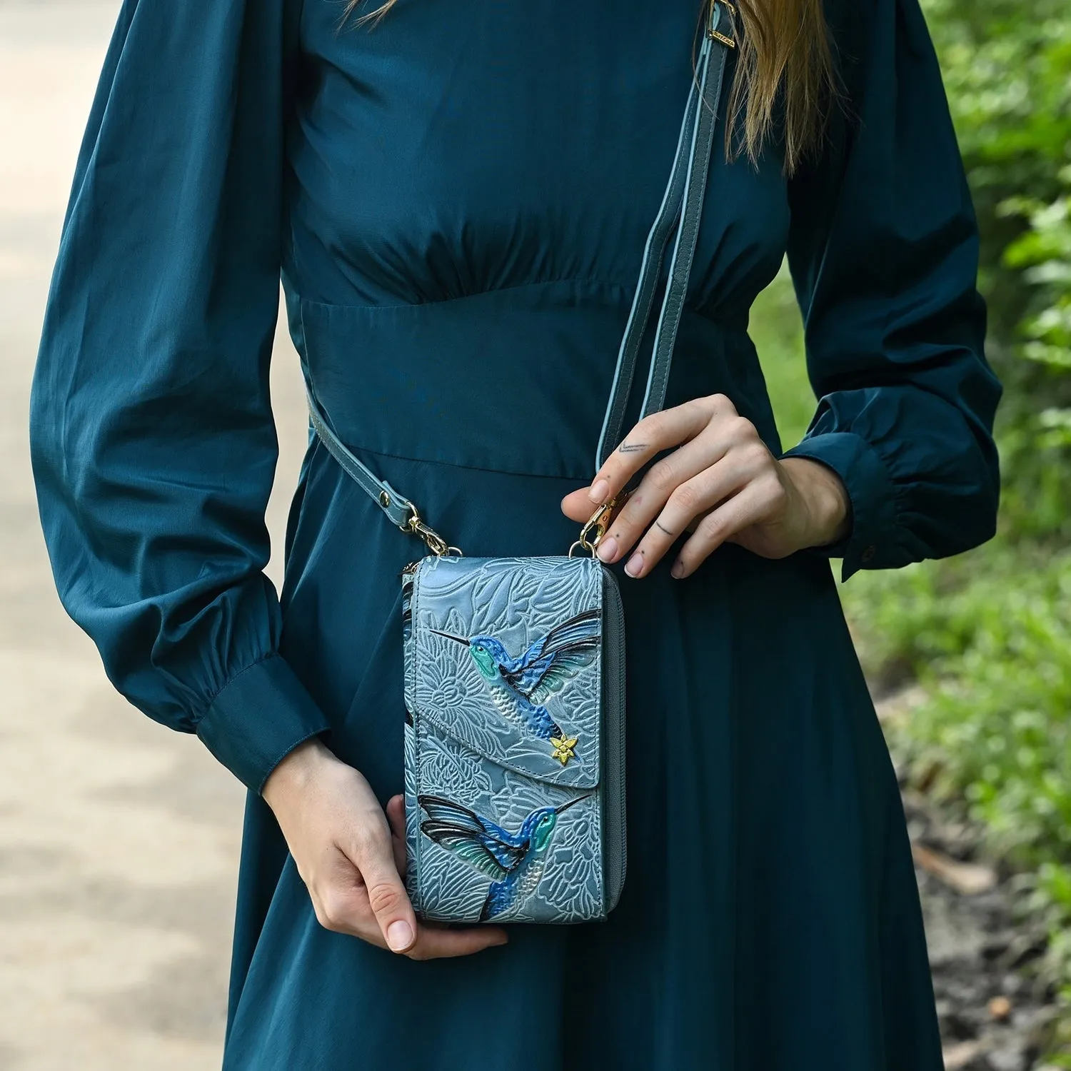 RFID Blocking Crossbody Phone Case - 1173