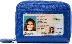 RFID Blocking Leather Wallet for Women,Excellent Women's Genuine Leather Credit Card Holder