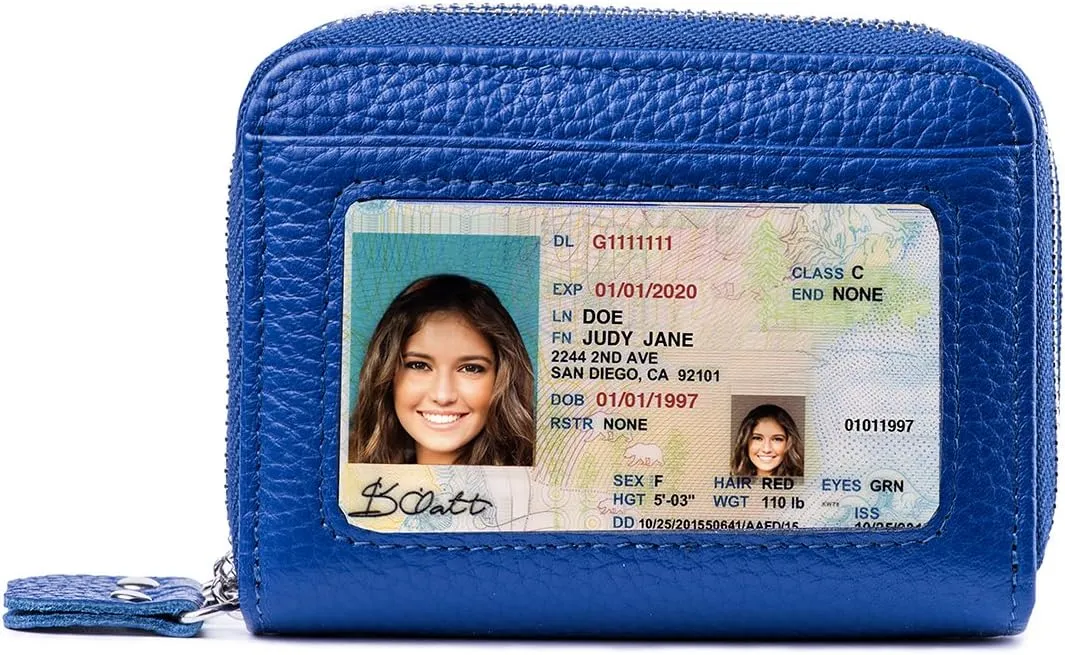 RFID Blocking Leather Wallet for Women,Excellent Women's Genuine Leather Credit Card Holder
