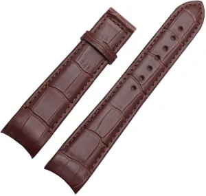 RHAIYAN Curved End Men's Watchband Straps Compatible With BL9002-37 05A BT0001-12E 01A Brand Watch Genuine Leather With Butterfly Buckle 20 21 22mm Specific ( Color : Brown-NO Buckle , Size : 23mm