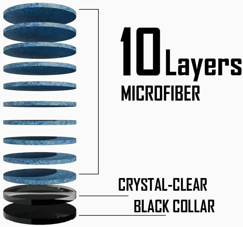 RHINO TIME Crystal Pool Billiard Cue Tip - 14mm/ Blue/Hardness TIME 1(Super Soft), TIME 2(Soft), TIME 3(Medium), TIME 4(Medium Hard),TIME 5 (Hard)