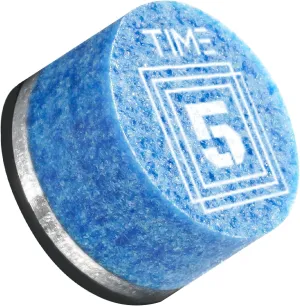 RHINO TIME Crystal Pool Billiard Cue Tip - 14mm/ Blue/Hardness TIME 1(Super Soft), TIME 2(Soft), TIME 3(Medium), TIME 4(Medium Hard),TIME 5 (Hard)
