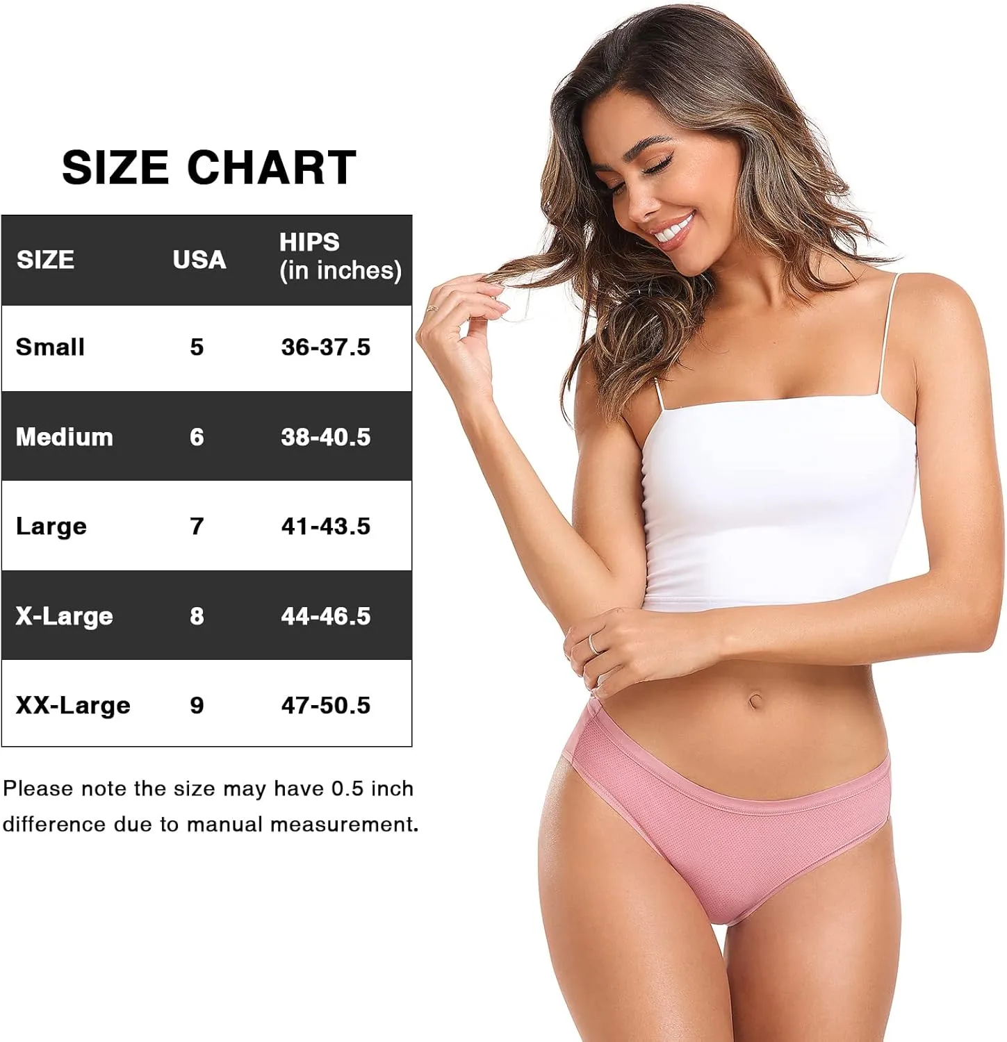 RHYFF Womens Underwear Breathable Mesh Bikini Panties Stay Fresh Ladies Panty Stretches Soft Hipster Briefs Travel Underpants