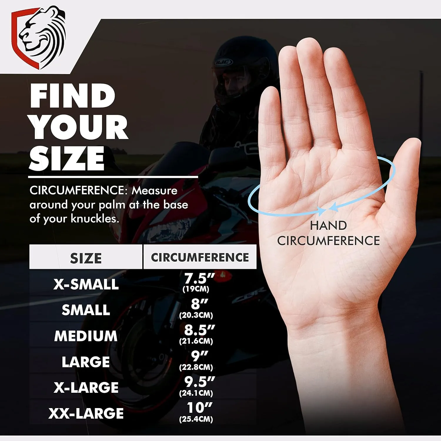 Riparo Motorsports Genuine Leather Full-finger Driving Gloves (X-Large, Black/Red Thread)