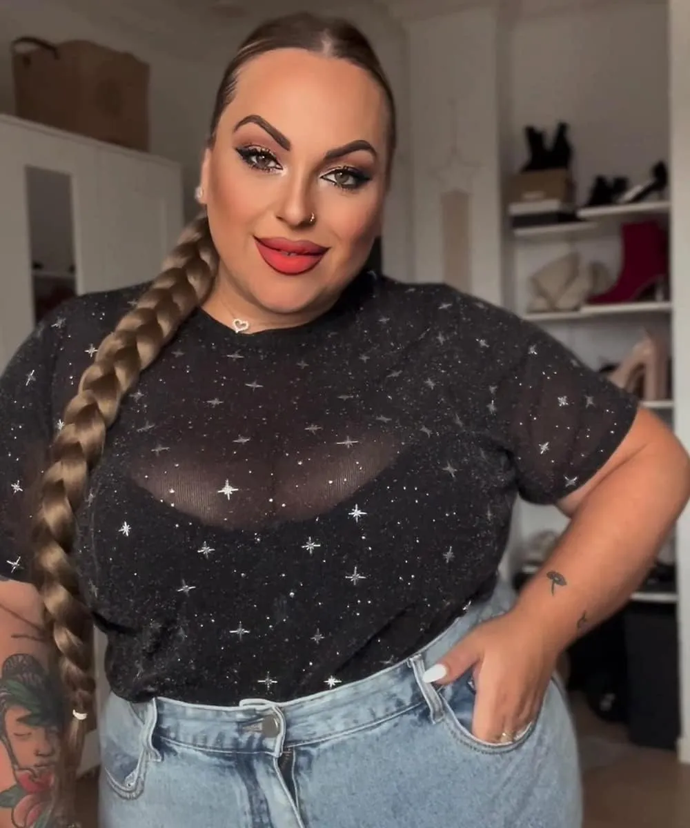 RITERA Plus Size Mesh Tops for Women Sexy Short Sleeve Sheer Fishnet Shirts Black Tshirts Blouses XL-5XL