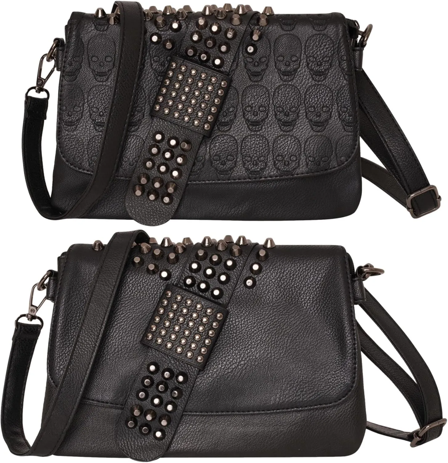 Ro Rox Crossbody Bag Ophelia Women's Studded Shoulder Punk Gothic Studs PU