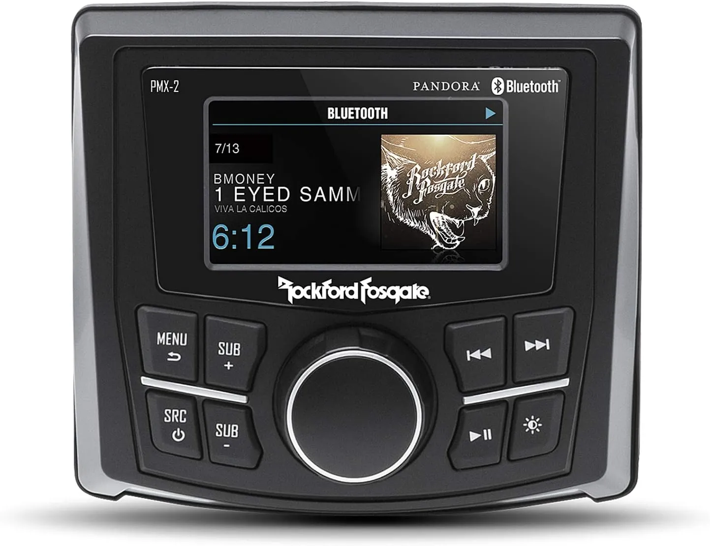 Rockford Fosgate PMX-2 Punch Marine Compact AM/FM/WB Digital Media Receiver 2.7" Display