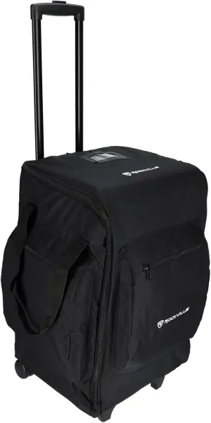 Rockville Rolling Travel Bag Wheels & Handle 4 Large Lights (RLB50)