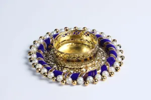 Round Beaded Metal Candle Holders