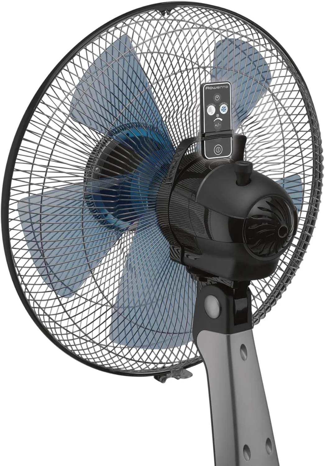 Rowenta, Desk Fan, Turbo Silence Table Fan with Remote, 18 Inches, Ultra Quiet Fan for Bedroom, Oscillating, Portable, 5 Speeds, Black, Indoor, VU2660