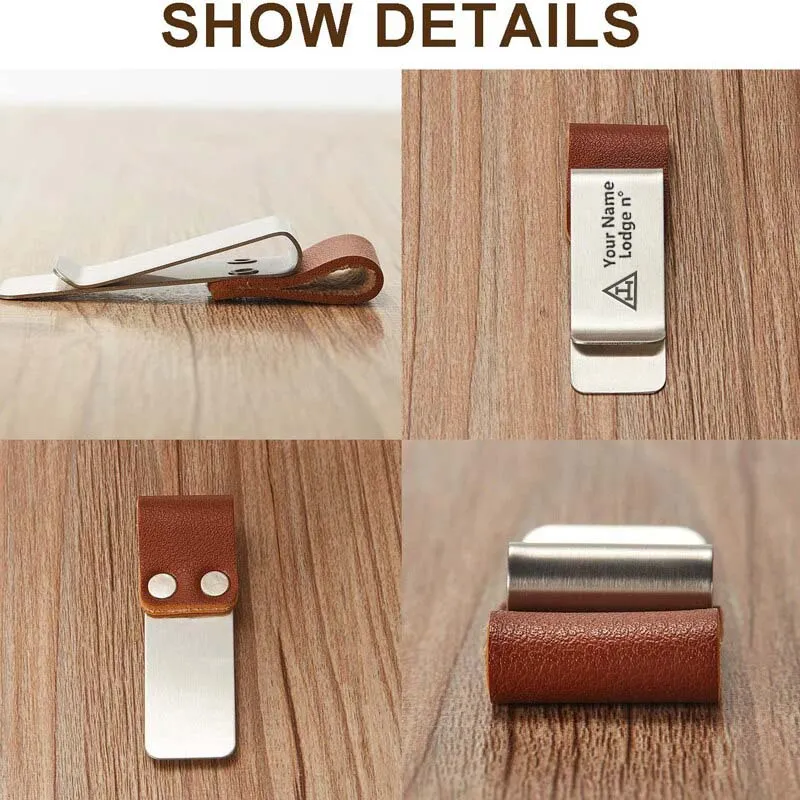 Royal Arch Chapter Pen Holder - Black & Brown Leather