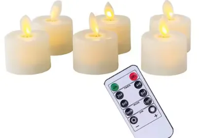 RoyaleGlow 6 Pcs Realistic Flameless Candles With Remote