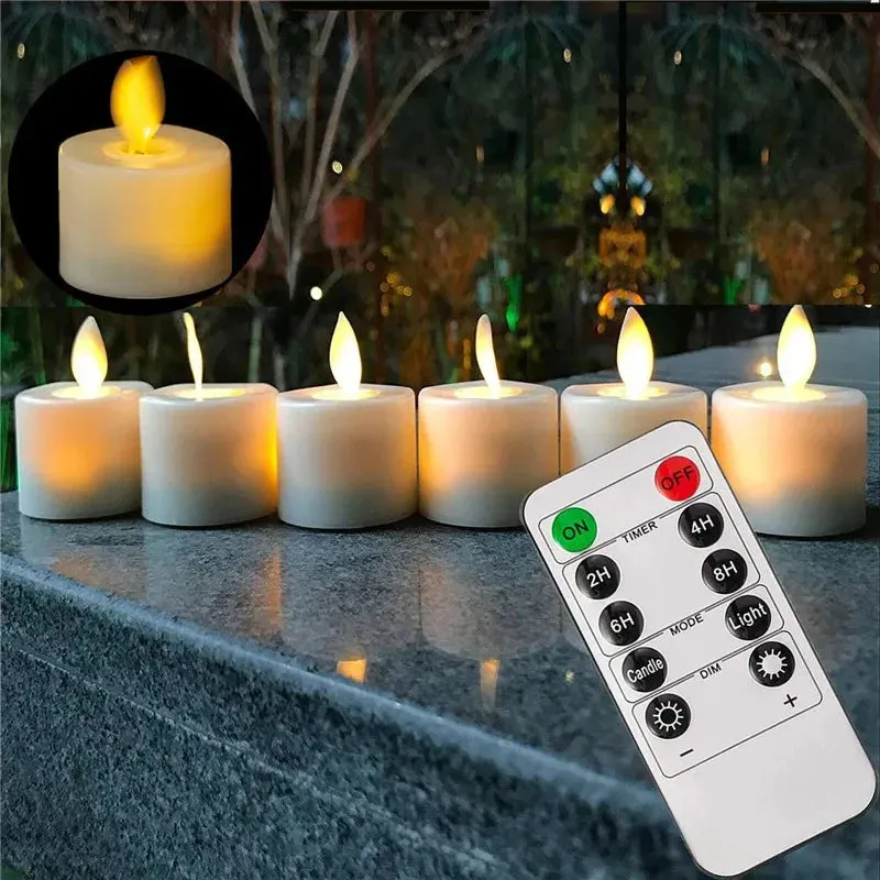 RoyaleGlow 6 Pcs Realistic Flameless Candles With Remote