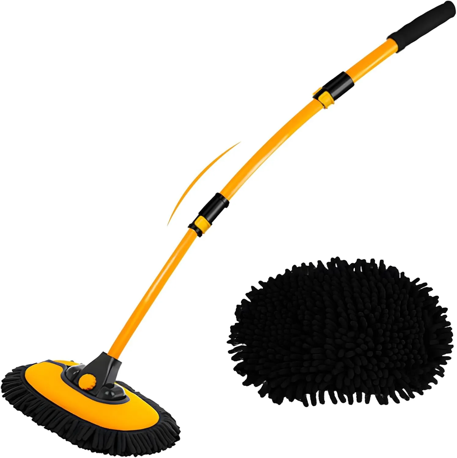 RoyaleGlow Professional Car Wash Brush with Telescopic Pole