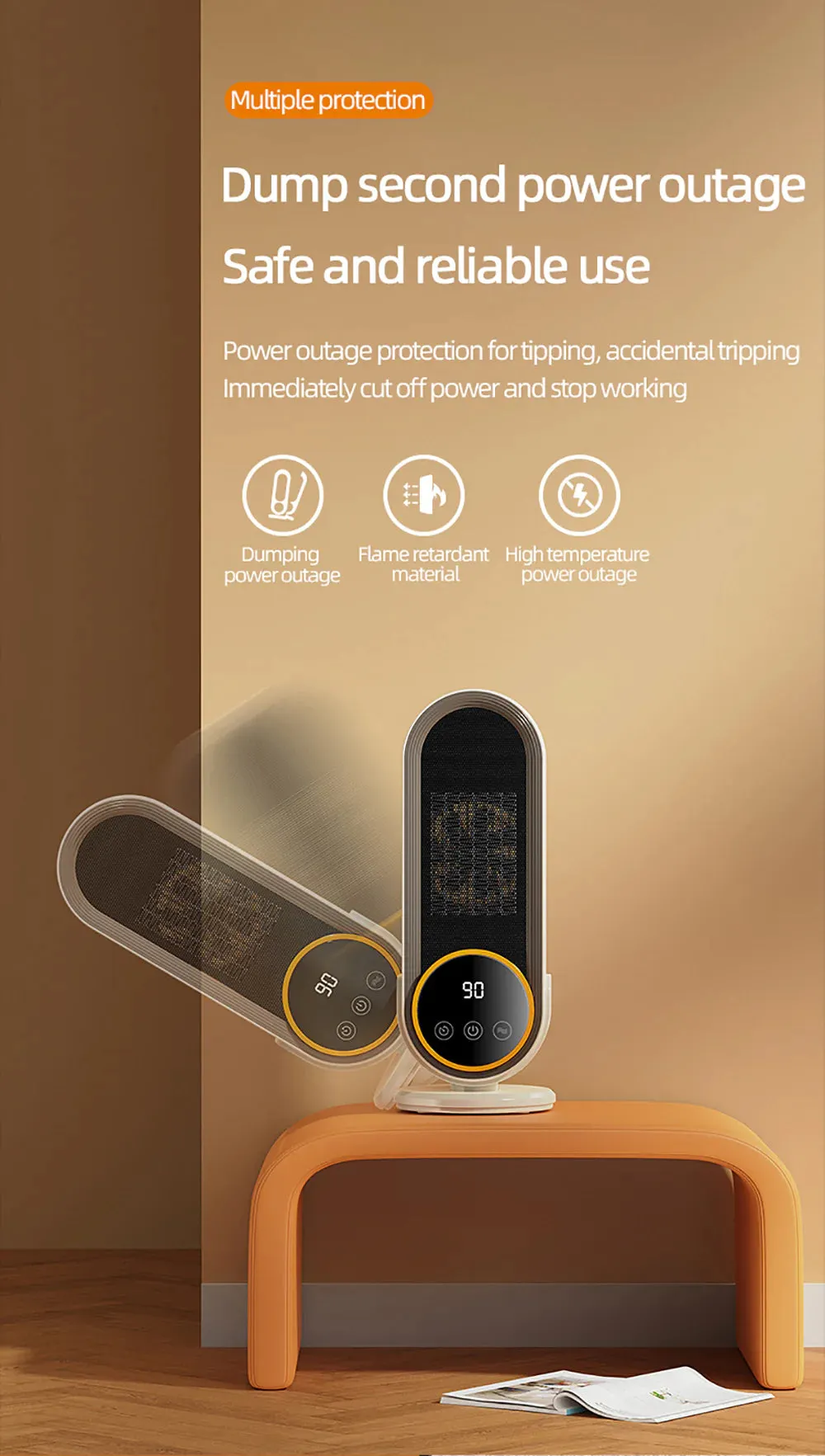 Royaleva Mini Space Heater with Rapid 3-Second Heat