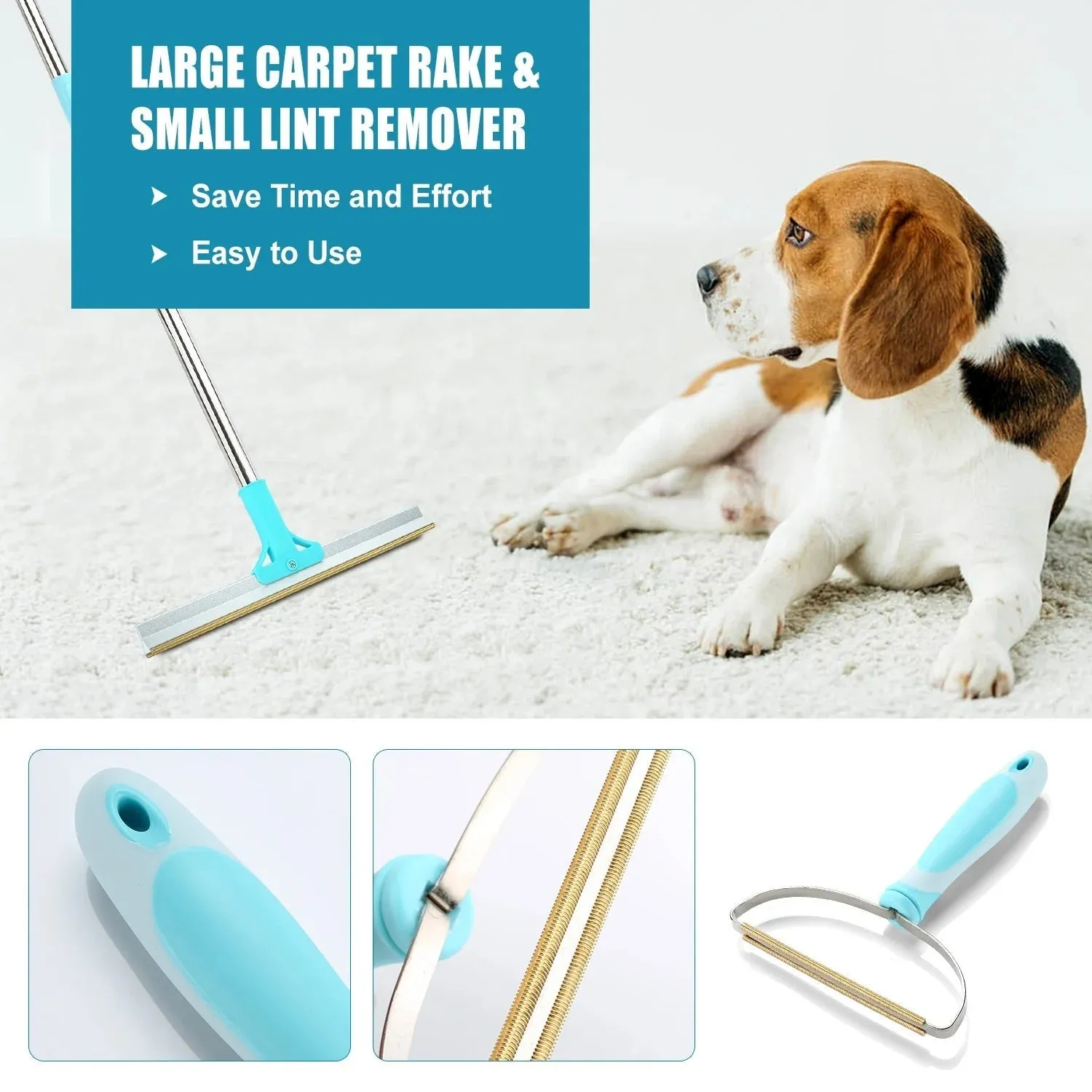 Royaleva Pet Hair Remover Set with 3 Specialized Tools