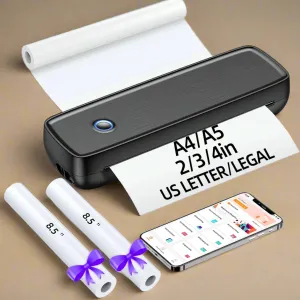 Royaleva Wireless Portable Inkless Thermal Printer Compact