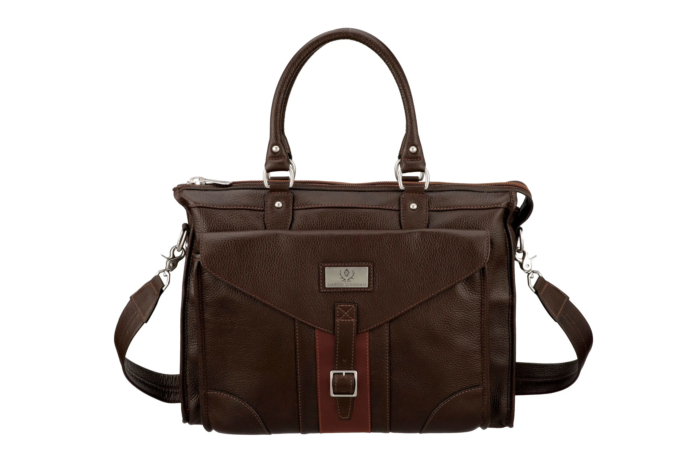 Rudyard Saddle Leather Martingale Brief - Chocolate