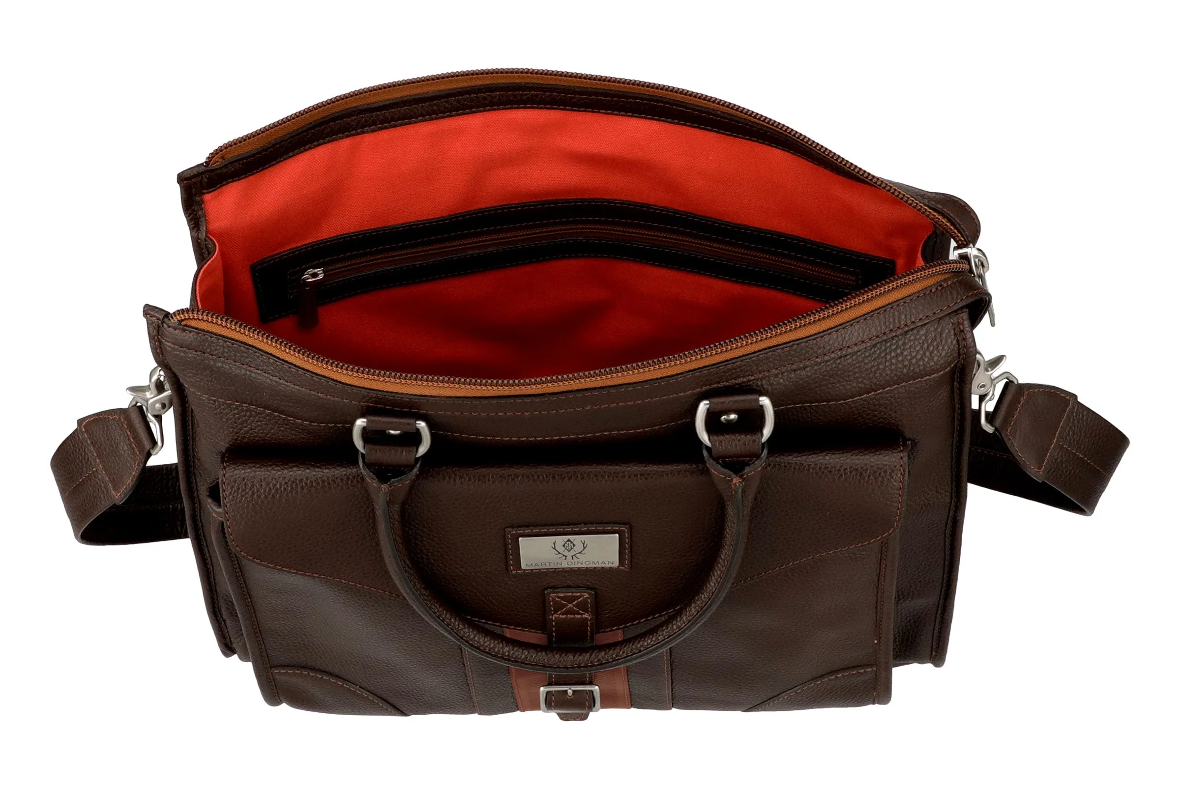 Rudyard Saddle Leather Martingale Brief - Chocolate