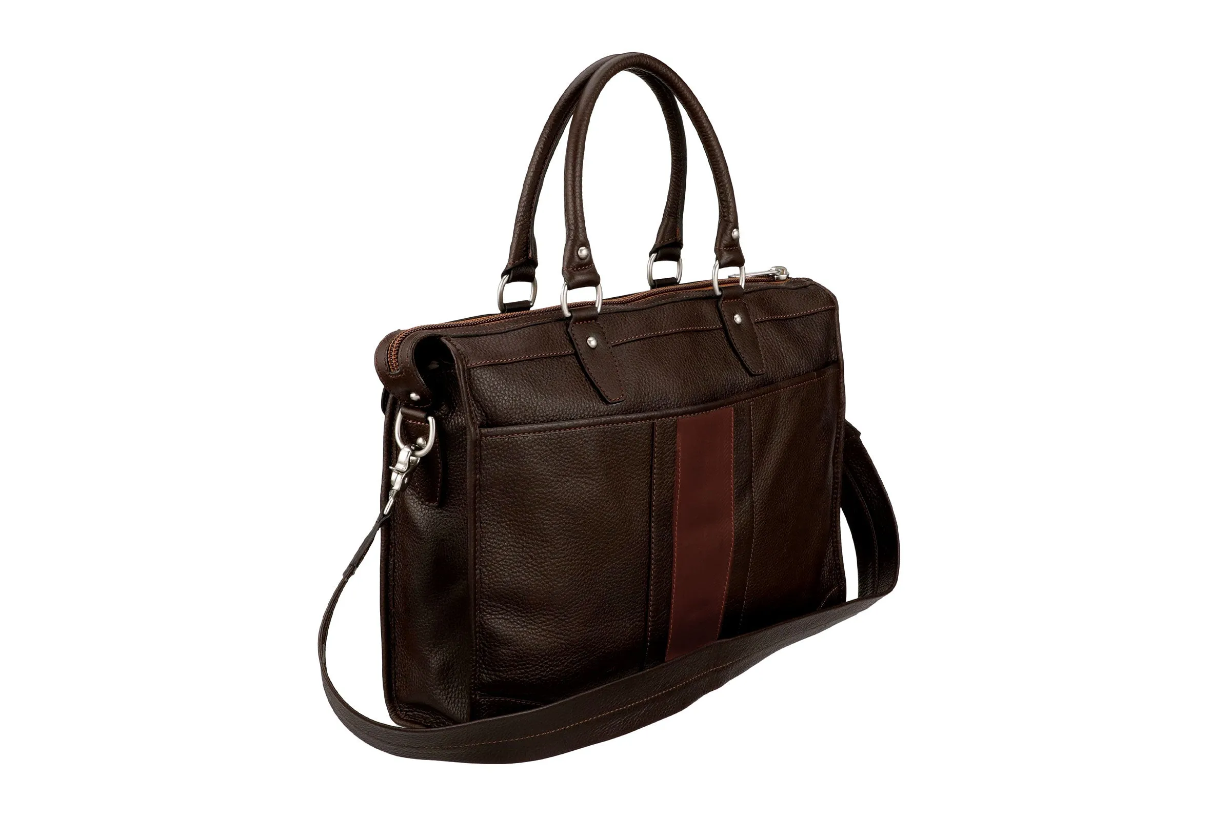 Rudyard Saddle Leather Martingale Brief - Chocolate