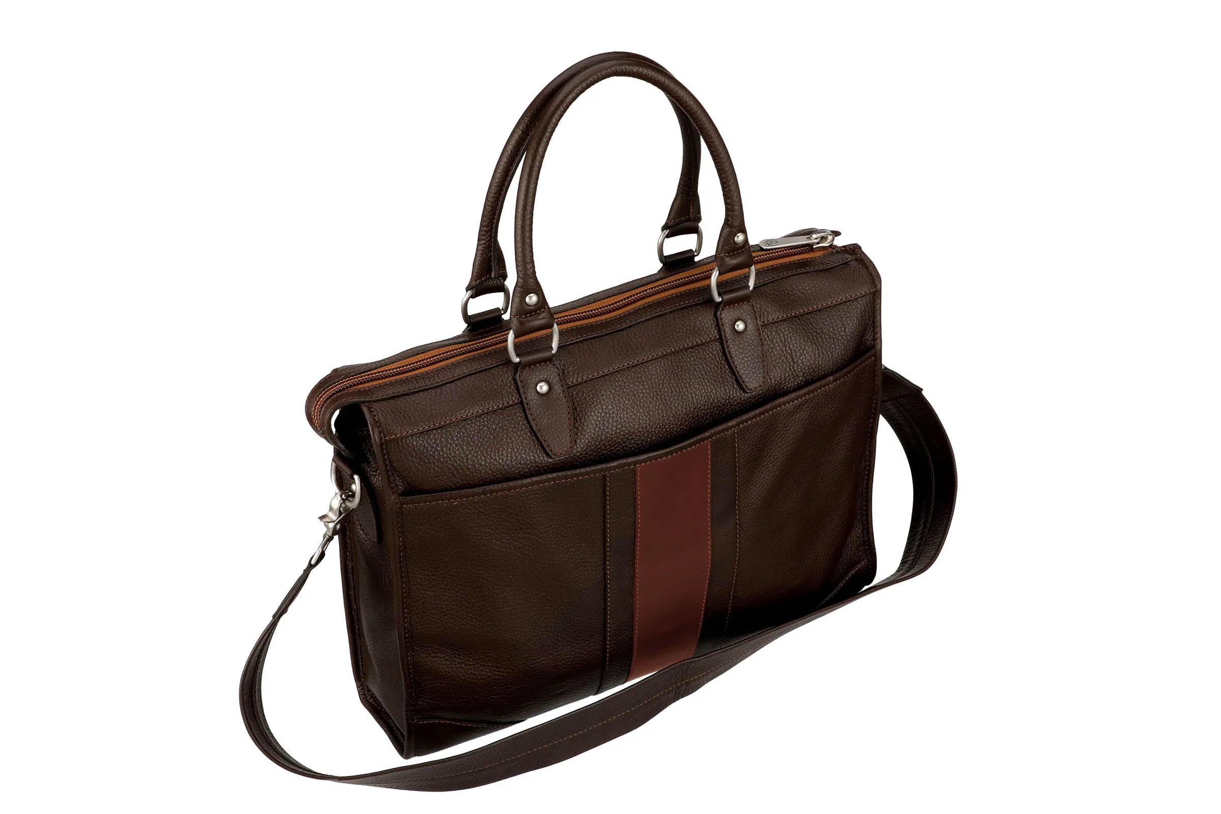 Rudyard Saddle Leather Martingale Brief - Chocolate