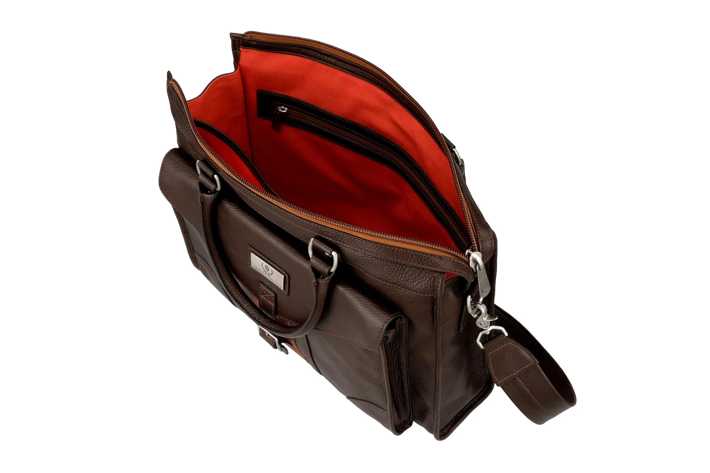 Rudyard Saddle Leather Martingale Brief - Chocolate
