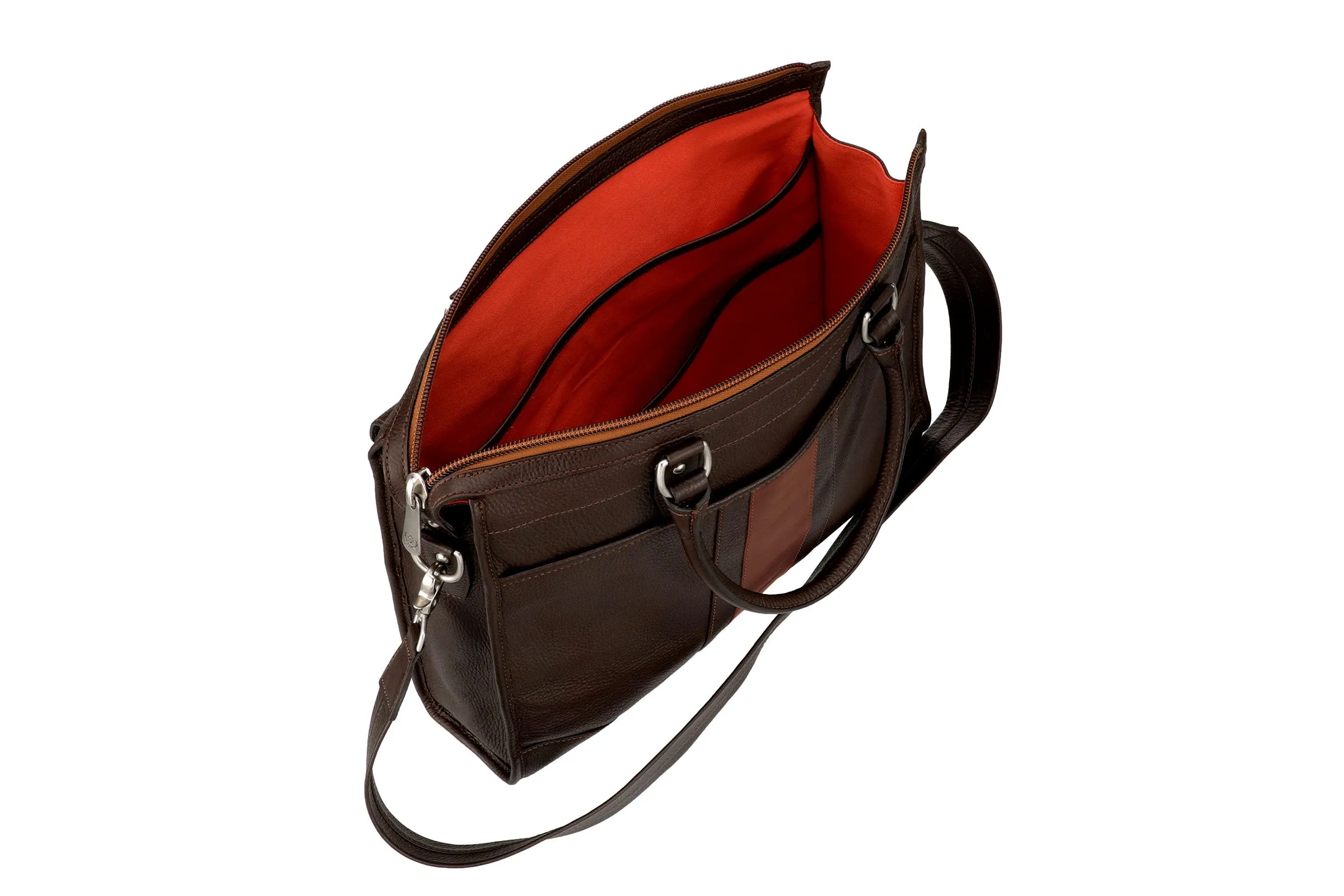 Rudyard Saddle Leather Martingale Brief - Chocolate