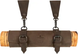 Rustic Map Holder with Double Belt Loops, Heavy-Duty, Multitool Organizer, Full Grain Leather, Handmade, Bourbon Brown
