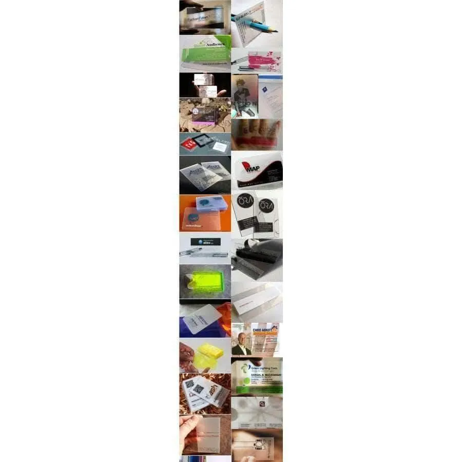 Rynx | 100 pieces/batch custom transparent PVC business cards customization clear/frost business cards printing