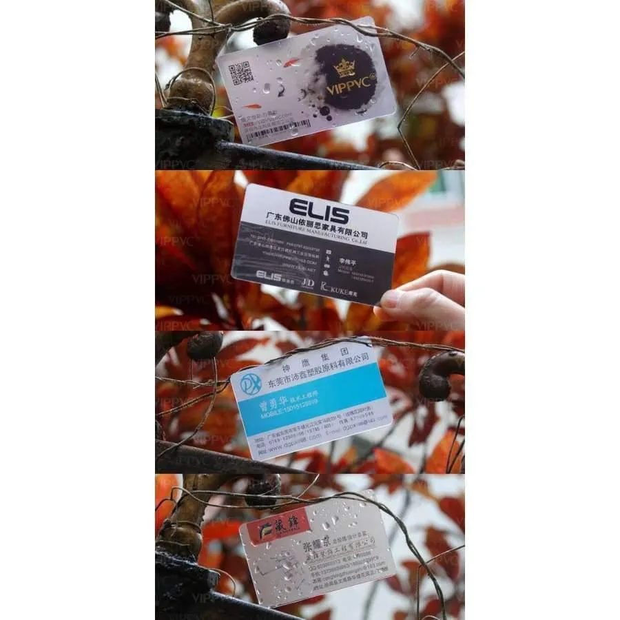 Rynx | 100 pieces/batch custom transparent PVC business cards customization clear/frost business cards printing