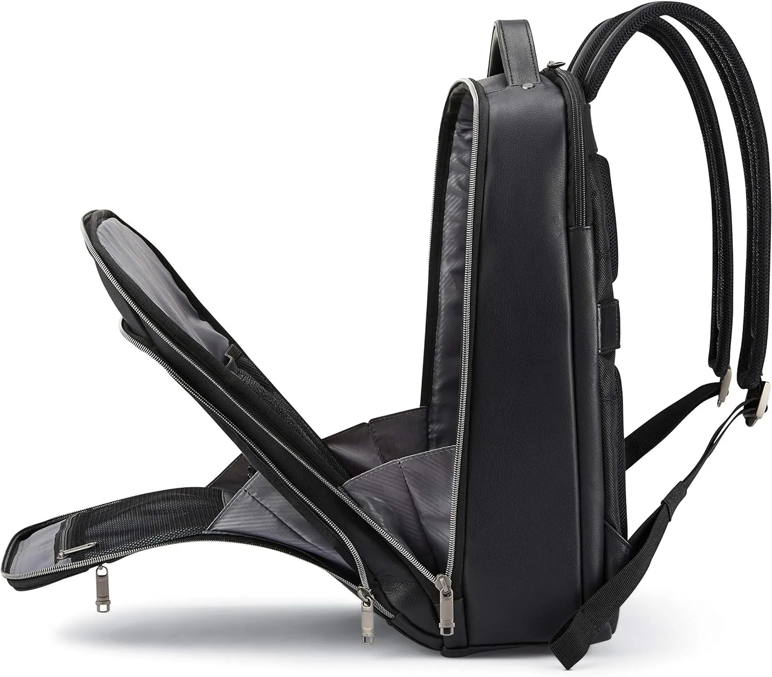 Samsonite Classic Leather Backpack, Black, One Size