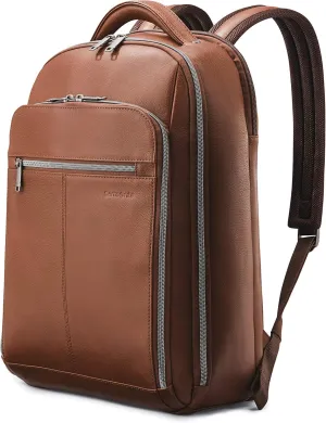 Samsonite Classic Leather Backpack, Cognac , One Size