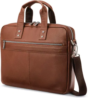 Samsonite Men's Cognac Leather Briefcase