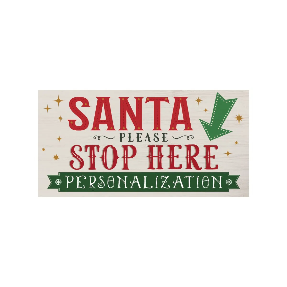 Santa, Please Stop Here! - Ð 12x27 Inch Entry Mat