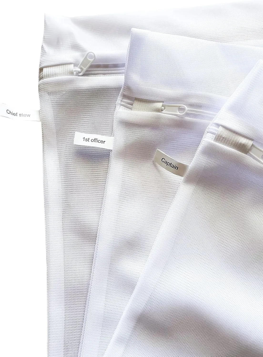 SB - CHIEF STEW - YACHT CREW COTTON LAUNDRY BAGS, YACHT POSITIONS SILK-SCREENED   YACHT POSITION LABELLED MESH LAUNDRY BAG , BIODEGRADABLE