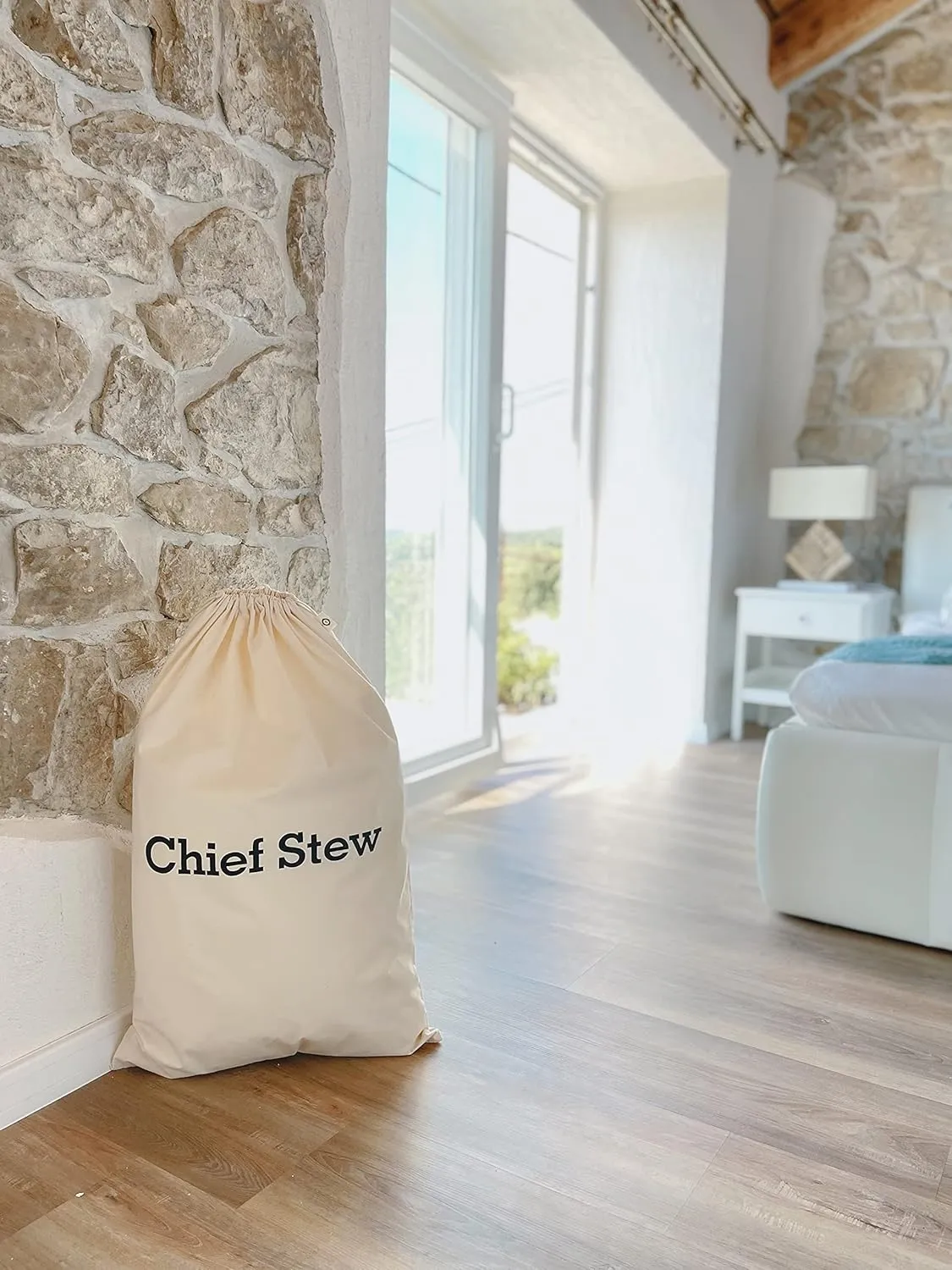 SB - CHIEF STEW - YACHT CREW COTTON LAUNDRY BAGS, YACHT POSITIONS SILK-SCREENED   YACHT POSITION LABELLED MESH LAUNDRY BAG , BIODEGRADABLE
