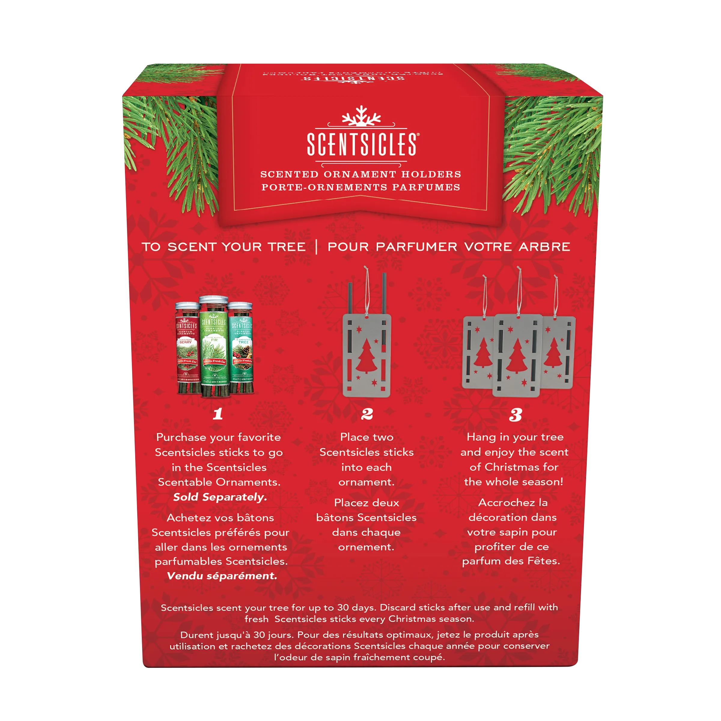 Scentsicles Decorative Scented Ornament Holder, Set of 3, Sticks Sold Separately