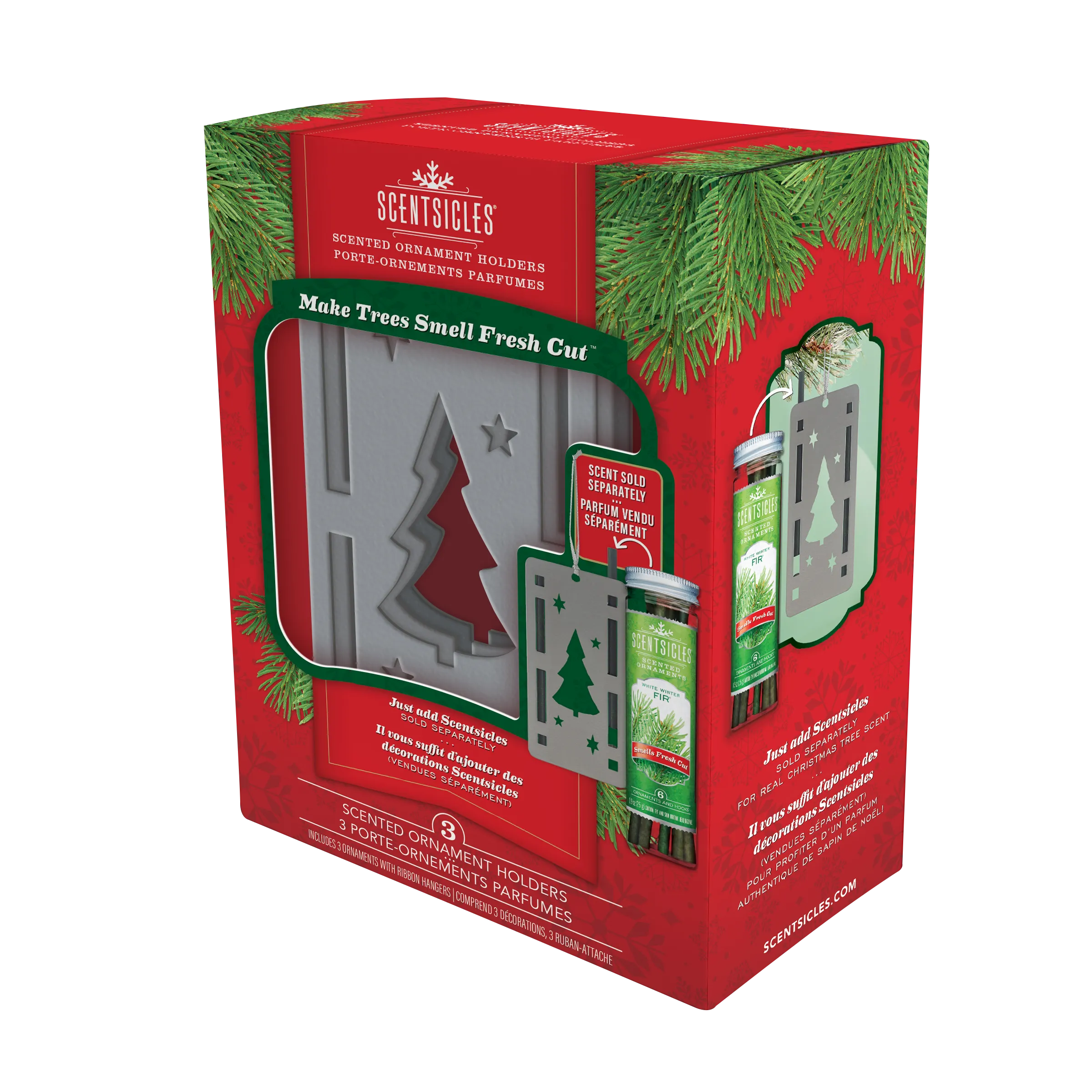 Scentsicles Decorative Scented Ornament Holder, Set of 3, Sticks Sold Separately