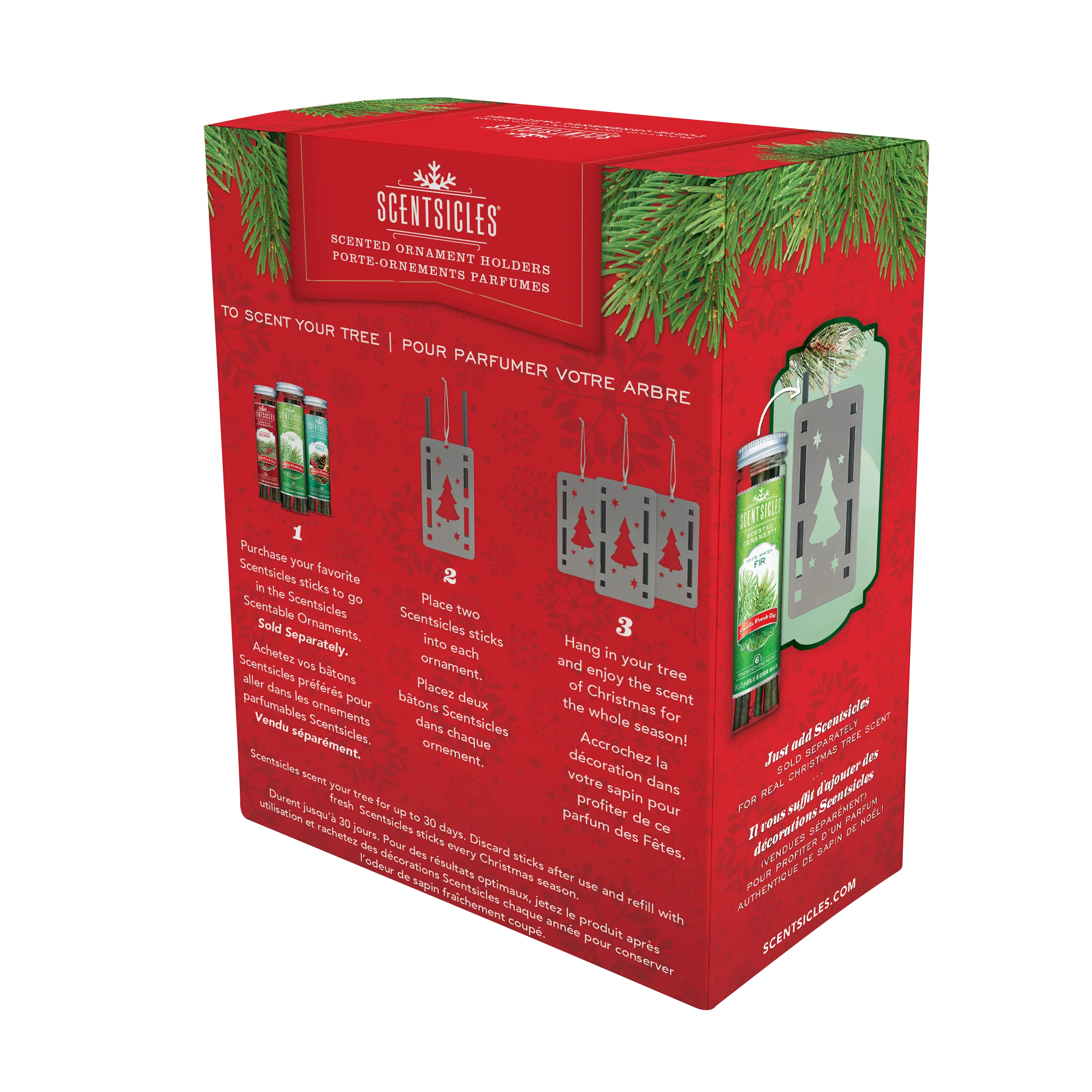 Scentsicles Decorative Scented Ornament Holder, Set of 3, Sticks Sold Separately