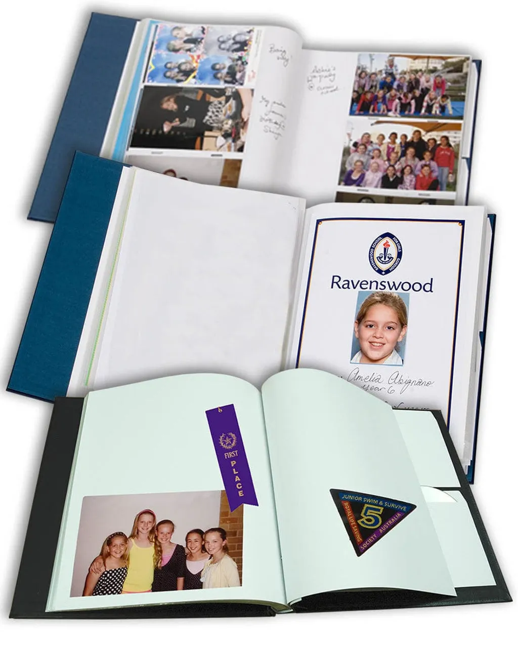 School Keepsake Photo Album Navy Blue
