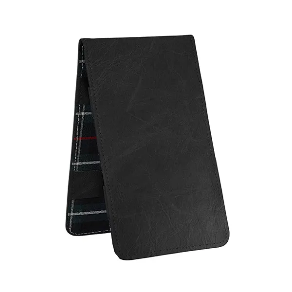 Scorecard and Yardage Book Holder, Pull-Up Leather with MacKenzie Plaid Interior
