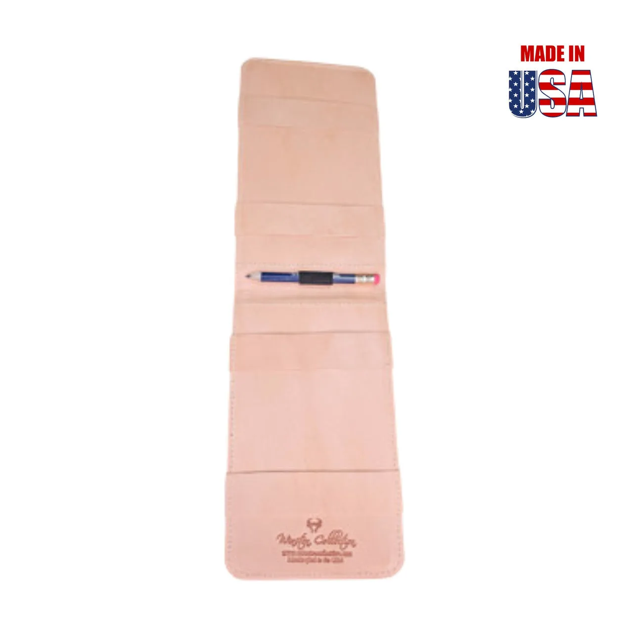 Scorecard Holder & Yardage Book, Golfer's Drink Images on Faux-Cognac Alligator