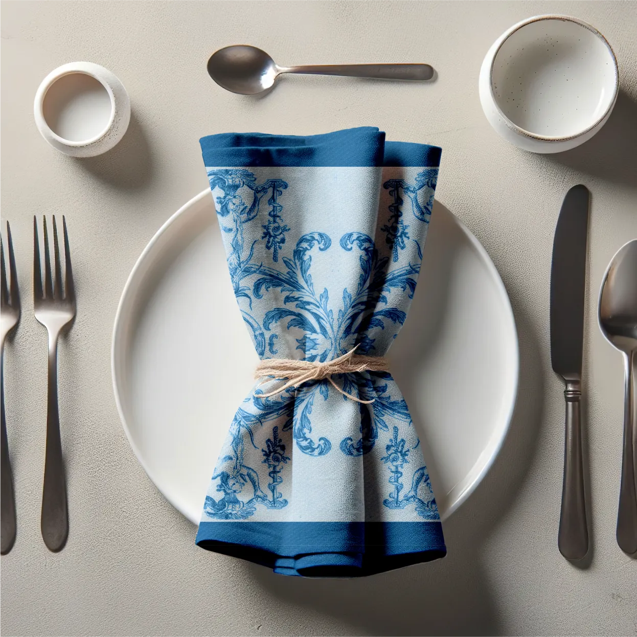 Sea Maiden Toile Napkin in Clear Sky