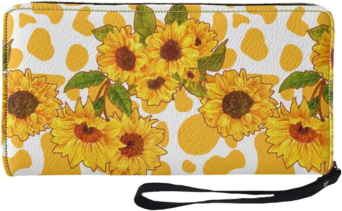 Sea Turtle Print Women's RFID Blocking Wallet PU Leather Zip Around Clutch Bag Large Travel Card Holder Purse