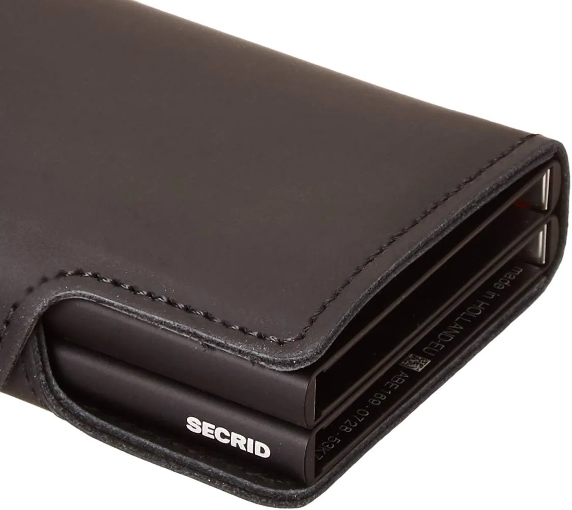 SECRID Twin Wallet Genuine Leather with RFID Protecton, Holds up to 16 Cards